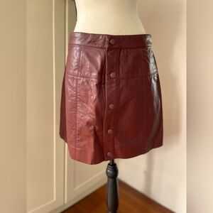 Faux leather skirt